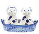 Pigs on Tray Ceramic Delft Salt & Pepper Shaker Set, Dutch