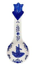 Ceramic Dutch Kitchen Spoon Rest 3D Delft Tulip