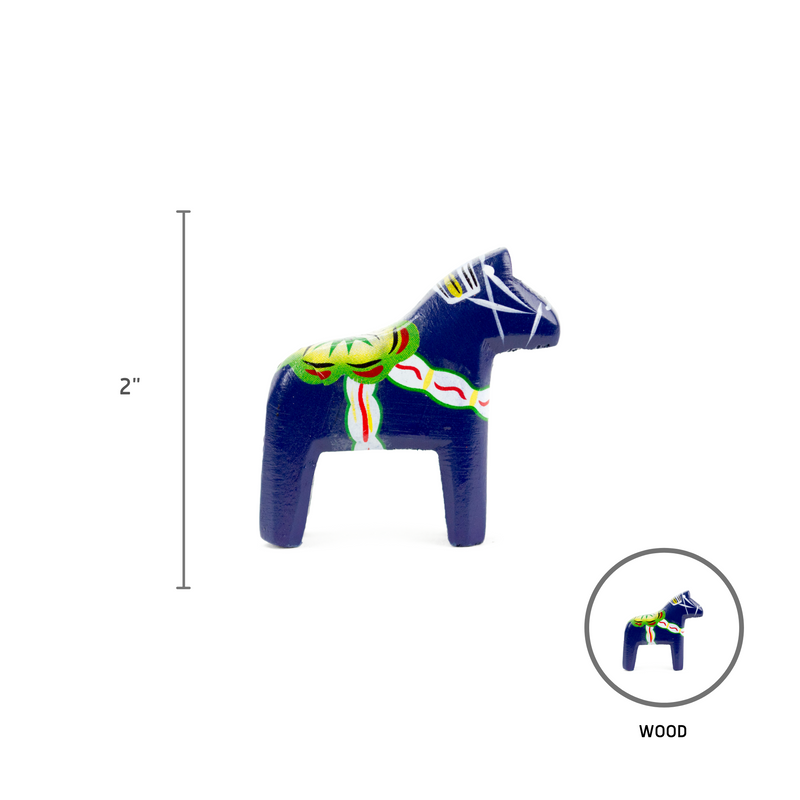 Blue Dala Horse: Wood