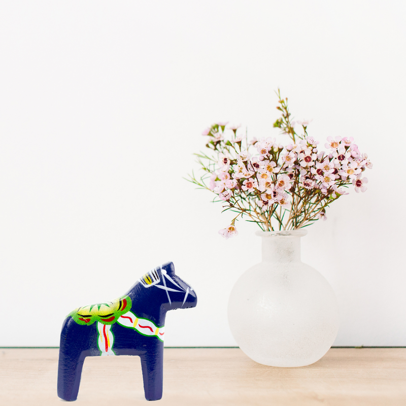 Blue Dala Horse: Wood