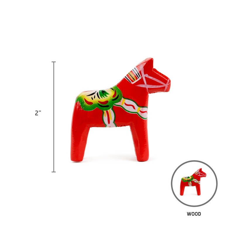 Red Dala Horse: Wood