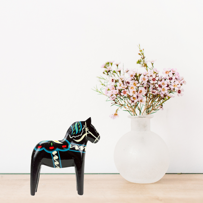 Black Dala Horse: Wood