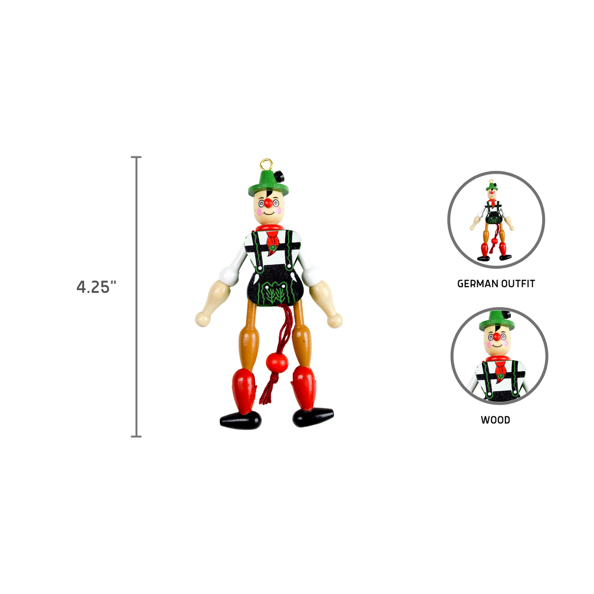 Little German Boy Jumping Jack Toy for Kids at Heart