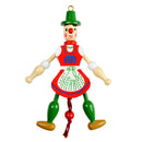 Wooden German Girl in Dirndl 10 inches Jumping Jack Hampelmann Hanging Ornament Decoration