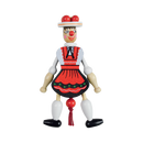 Wooden Bavarian Girl in Dirndl 6 inches Jumping Jack Hampelmann Hanging Ornament Decoration