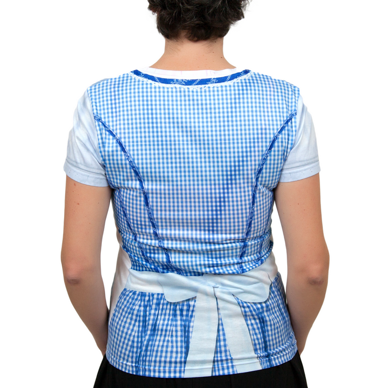 Oktoberfest Costume Dirndl Realistic Faux Blue Shirt