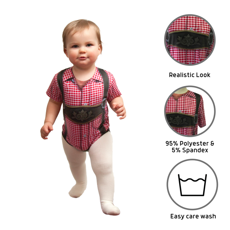 Oktoberfest Costume Realistic Lederhosen Snap Suit