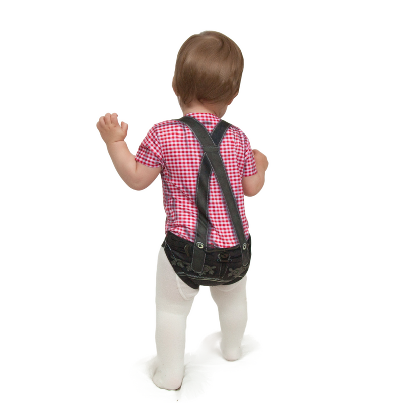 Oktoberfest Costume Realistic Lederhosen Snap Suit