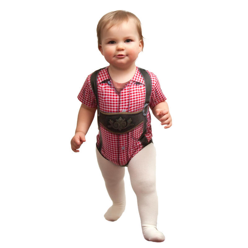 Oktoberfest Costume Realistic Lederhosen Snap Suit