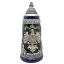 Zoller & Born Adler & Deutschland 1L Cobalt Blue Made In Germany Beer Stein -1