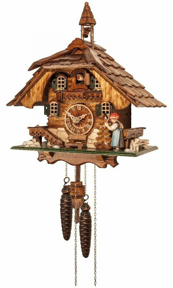 Musical Black Forest Cuckoo Clock With Dancers, Waterwheel, And Beer Drinker - 14 Inches Tall - GermanGiftOutlet.com
 - 27