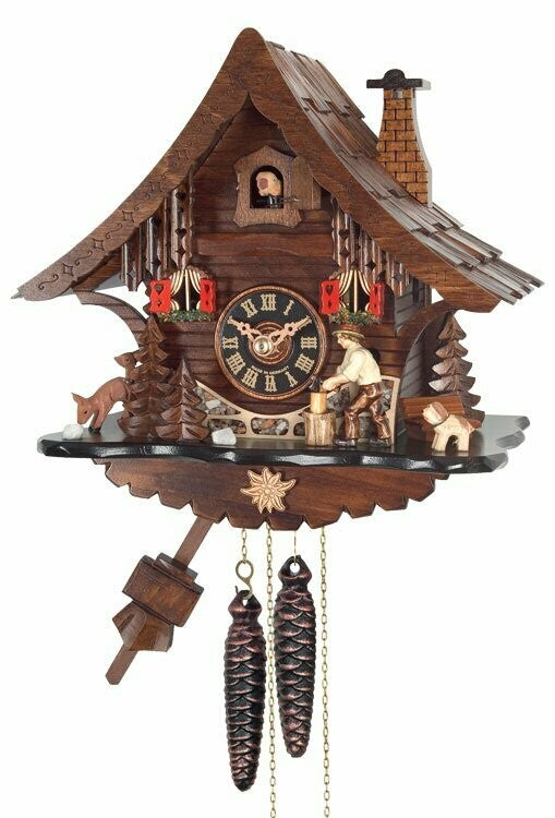 Musical Black Forest Cuckoo Clock With Dancers, Waterwheel, And Beer Drinker - 14 Inches Tall - GermanGiftOutlet.com
 - 24