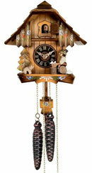 Musical Black Forest Cuckoo Clock With Dancers, Waterwheel, And Beer Drinker - 14 Inches Tall - GermanGiftOutlet.com
 - 6