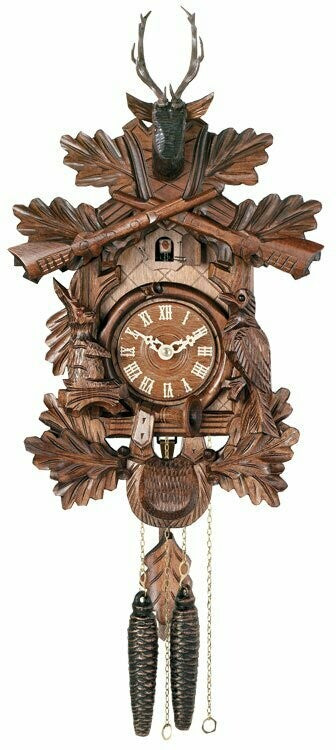 Musical Black Forest Cuckoo Clock With Dancers, Waterwheel, And Beer Drinker - 14 Inches Tall - GermanGiftOutlet.com
 - 14