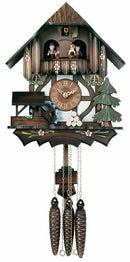 One Day Musical Cuckoo Clock Cottage with Dancers and Moving Waterwheel
