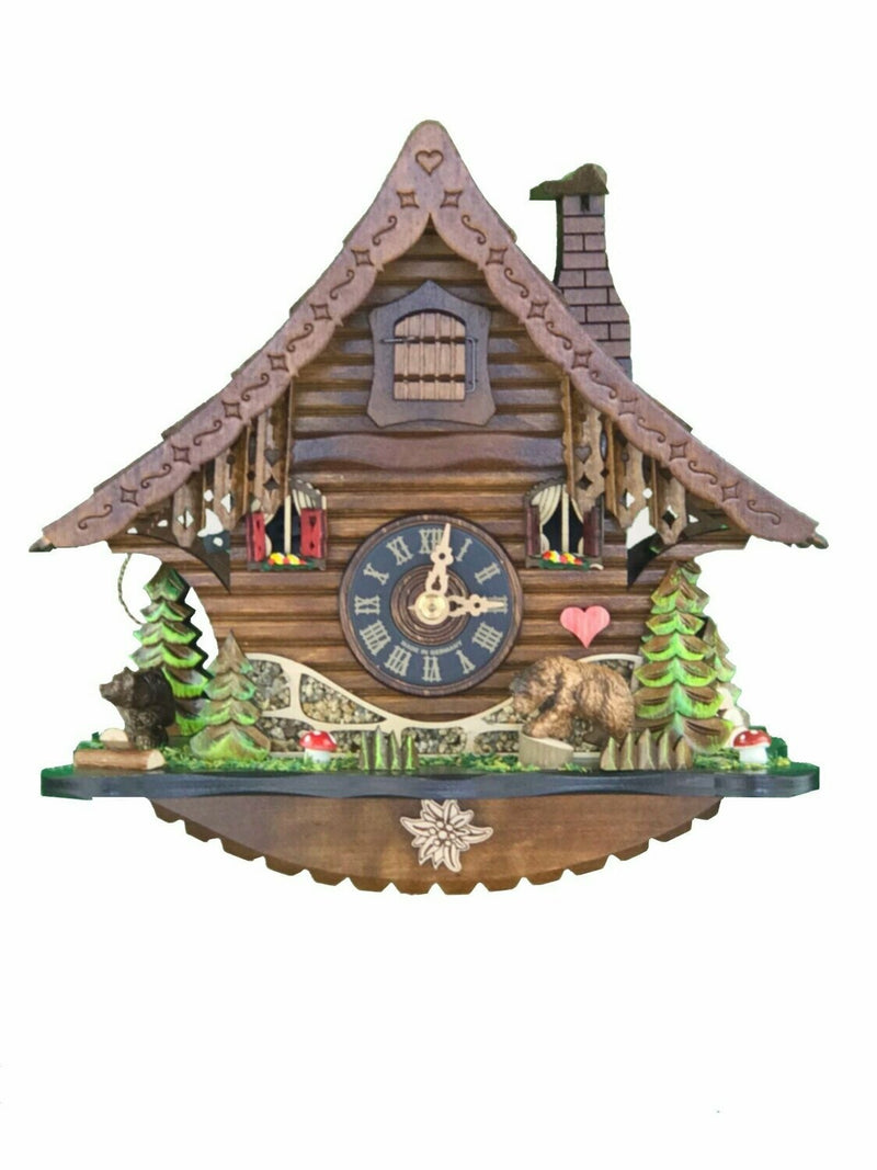 Musical Black Forest Cuckoo Clock With Dancers, Waterwheel, And Beer Drinker - 14 Inches Tall - GermanGiftOutlet.com
 - 28