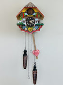 Musical Multi-Colored Quartz Cuckoo Clock