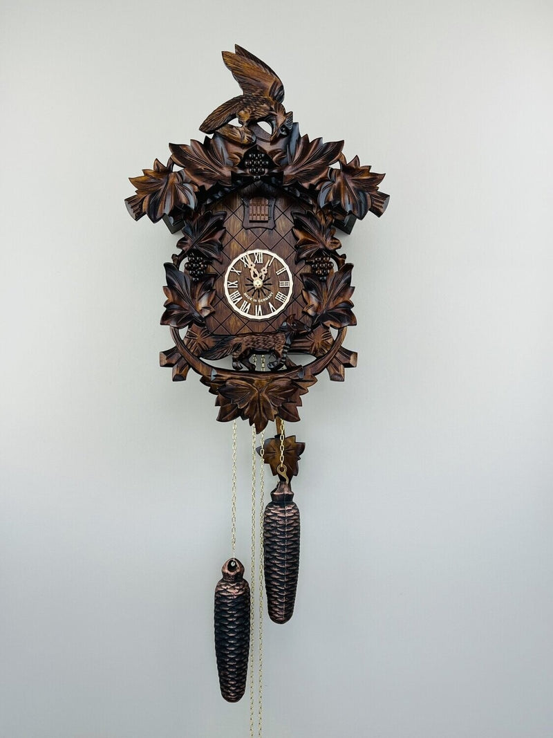 Musical Black Forest Cuckoo Clock With Dancers, Waterwheel, And Beer Drinker - 14 Inches Tall - GermanGiftOutlet.com
 - 38