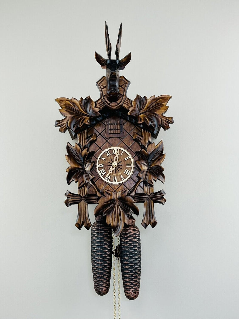 Musical Black Forest Cuckoo Clock With Dancers, Waterwheel, And Beer Drinker - 14 Inches Tall - GermanGiftOutlet.com
 - 45