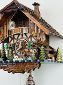 Eight Day Cuckoo Clock Cottage with Bears and Pine Trees