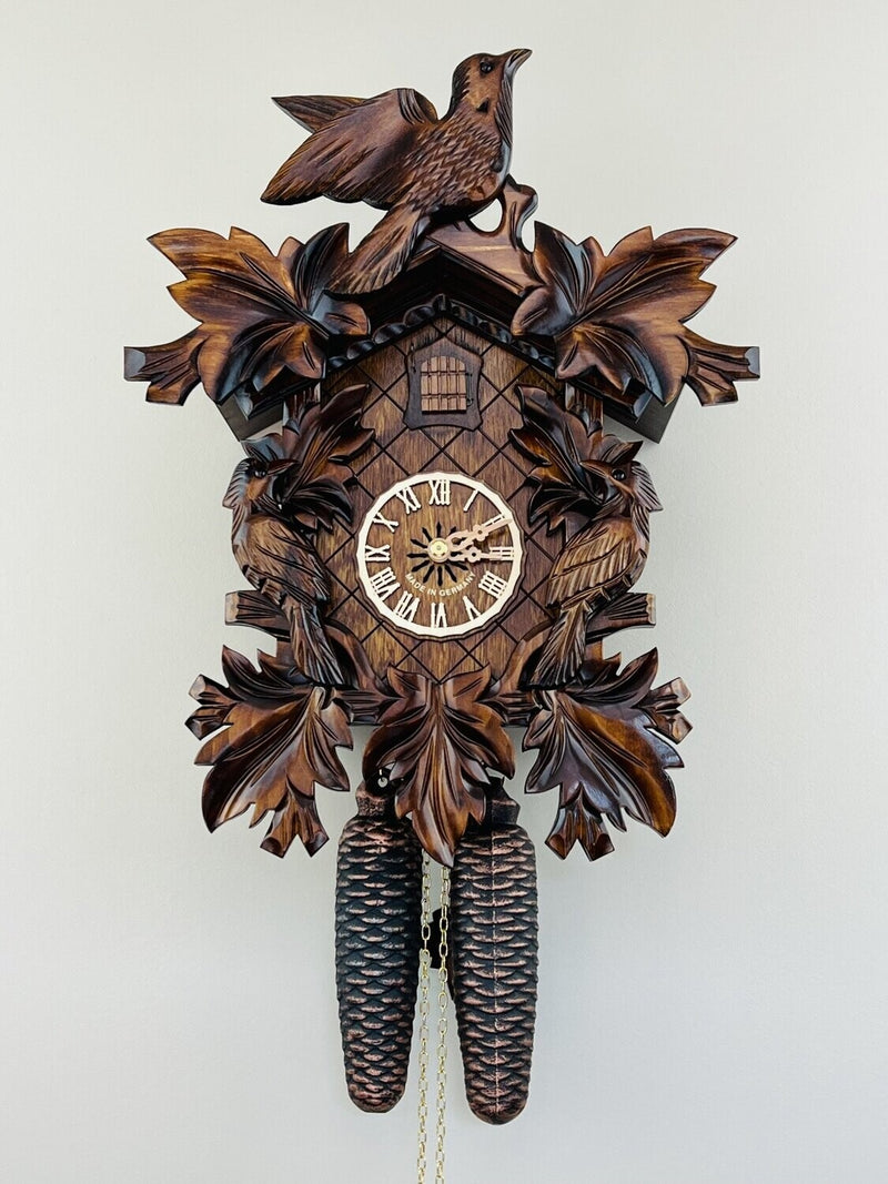 Musical Black Forest Cuckoo Clock With Dancers, Waterwheel, And Beer Drinker - 14 Inches Tall - GermanGiftOutlet.com
 - 39