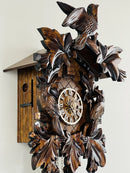 Eight Day Cuckoo Clock with Three Hand-carved Birds and Seven Leaves