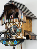 One Day Musical Cuckoo Clock Cottage with Dancers and Moving Waterwheel