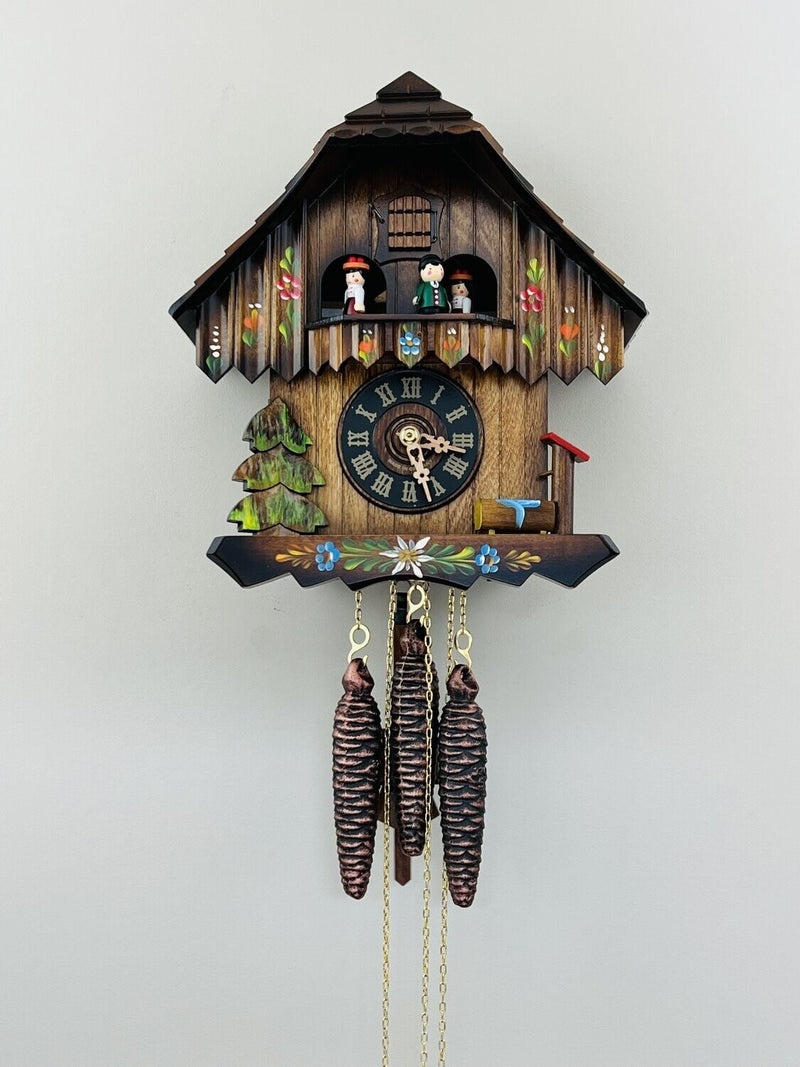 Musical Black Forest Cuckoo Clock With Dancers, Waterwheel, And Beer Drinker - 14 Inches Tall - GermanGiftOutlet.com
 - 63