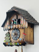 One Day Musical Cuckoo Clock with Hand-painted Flowers and Moving Dancers