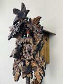One Day Musical Cuckoo Clock with Hand-carved Birds, Leaves, and Chicks in Nest