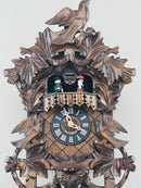 One Day Musical Cuckoo Clock with Hand carved Birds, Leaves, and Nest
