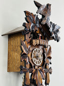 Eight Day Musical Cuckoo Clock with Dancers - Five Hand-carved Birds and Maple Leaves
