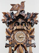 Eight Day Musical Cuckoo Clock with Dancers - Five Hand-carved Birds and Maple Leaves