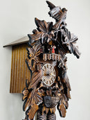 Eight Day Musical Cuckoo Clock with Hand-carved Birds, Leaves, and Chicks in Nest