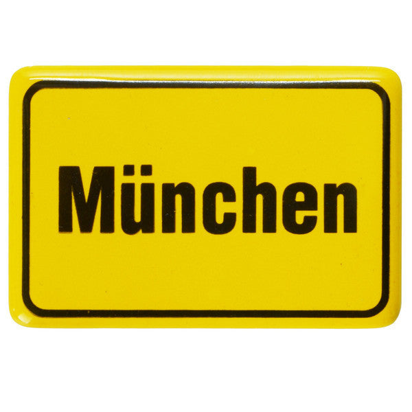 Munchen City Sign Magnet 2.5 inches by 1.5 inches - Below $10, Collectibles, Hanging Decorations, Home & Garden, Kitchen Magnets, Magnets-Refrigerator, Metal, Multi-Color, PS- Oktoberfest Essentials-All OKT Items, PS- Oktoberfest Hanging Decor, PS- Oktoberfest Table Decor, Tableware