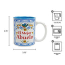 "El Mejor Abuelo" Design Color Ceramic Coffee Mug by E.H.G | 12 oz