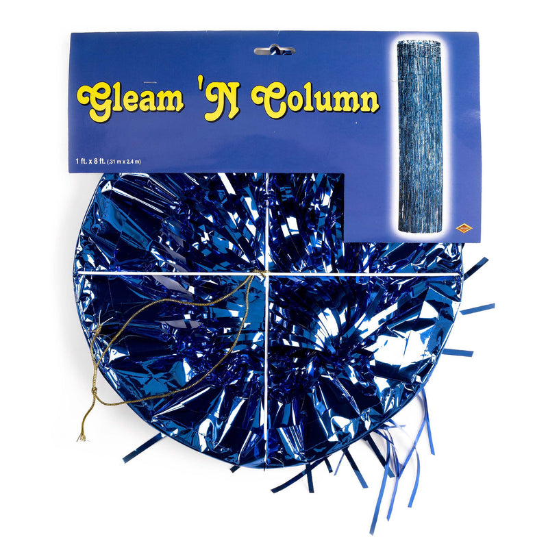 Blue Oktoberfest Gleam 'N Column Party Decoration 8' x 12 inches - $10 - $20, Blue, Foil, Hanging Decorations, Oktoberfest, PS- Oktoberfest Decorations, PS- Oktoberfest Essentials-All OKT Items, PS- Oktoberfest Hanging Decor, PS- Oktoberfest Table Decor, Tableware - 2