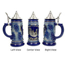 Deluxe Relief Village Medallion Lidded German Beer Stein