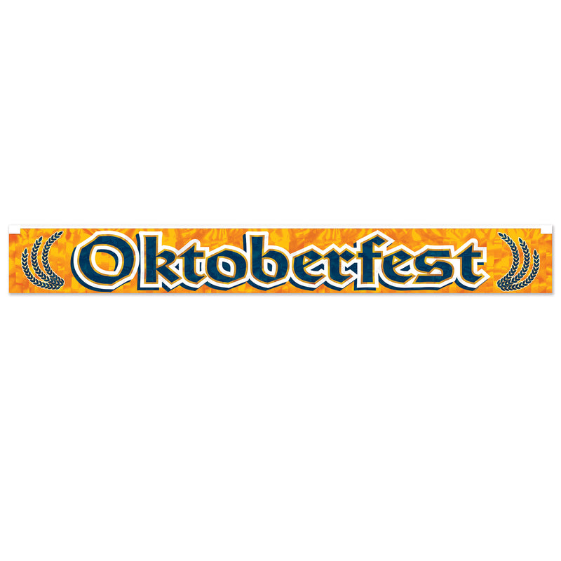 Metallic Oktoberfest Decoration Bavarian Fringe Banner