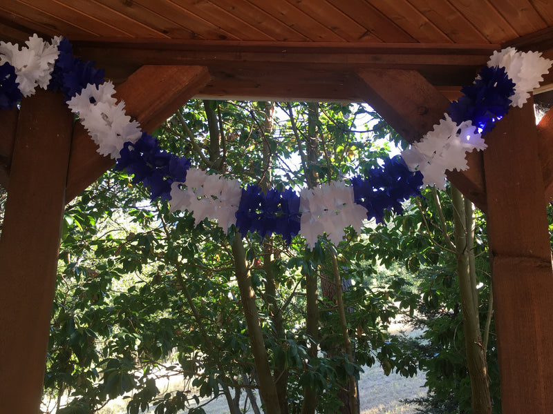 Blue & White Oktoberfest Pageant Garland Decoration 14 Feet - Below $10, Blue/White, Hanging Decorations, Oktoberfest, PS- Oktoberfest Decorations, PS- Oktoberfest Essentials-All OKT Items, PS- Oktoberfest Hanging Decor, PS- Oktoberfest Table Decor, Tableware, Top-OFST-B - 2