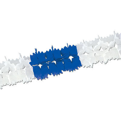 Blue & White Oktoberfest Pageant Garland Decoration 14 Feet - Below $10, Blue/White, Hanging Decorations, Oktoberfest, PS- Oktoberfest Decorations, PS- Oktoberfest Essentials-All OKT Items, PS- Oktoberfest Hanging Decor, PS- Oktoberfest Table Decor, Tableware, Top-OFST-B - 2 - 3