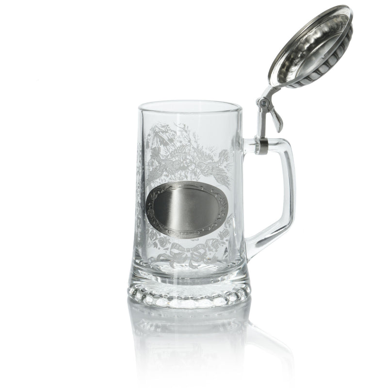 Glass German Wedding Beer Stein - $20 - $50, Beer Mugs, Beer Steins-Glassware, Clear, Glass, Oktoberfest