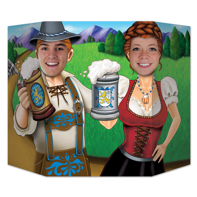 Oktoberfest Party Decoration Couple Photo Prop 3' 1" x 25"