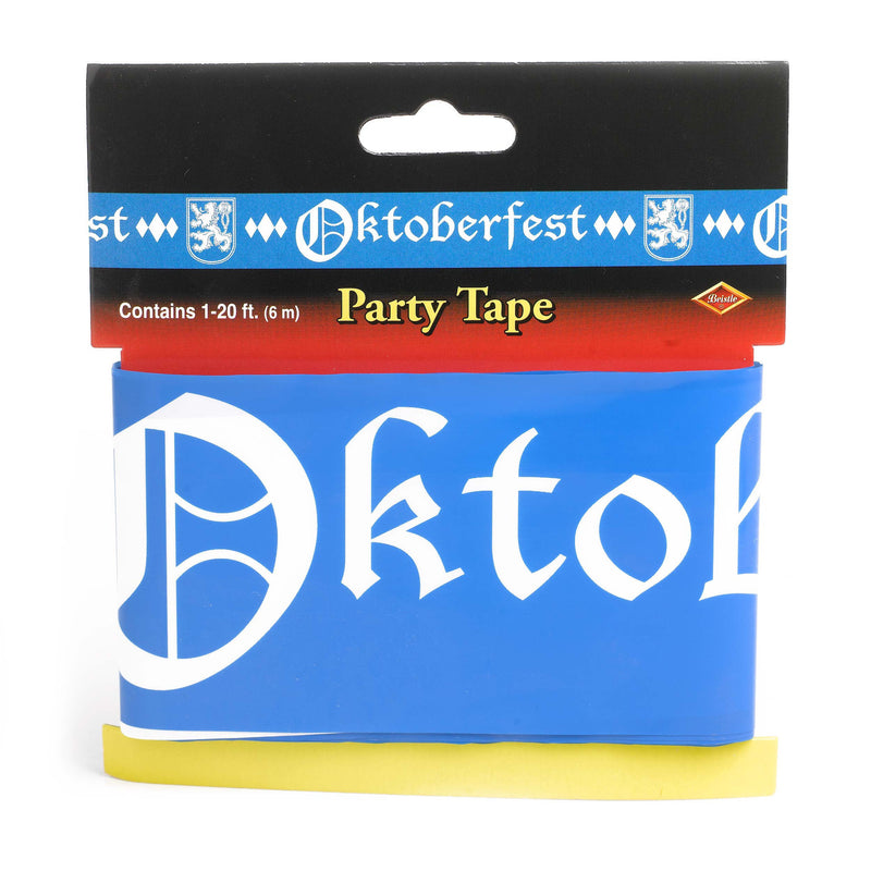 Oktoberfest All Weather Party Tape 20 Feet - Below $10, Hanging Decorations, Multi-Color, Oktoberfest, Plastic, PS- Oktoberfest Decorations, PS- Oktoberfest Essentials-All OKT Items, PS- Oktoberfest Hanging Decor, PS- Oktoberfest Table Decor, PS-Party Favors, PS-Party Supplies, Tableware, Top-OFST-B - 2 - 3