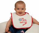 German Gift Idea Baby Bib My Opa Loves Me - Apparel- Bibs, Apparel-Baby & Toddler Clothing, Apparel-Baby Bibs, CT-100, CT-102, CT-107, Dutch, german, Germany, Opa, SY: My Opa Loves Me