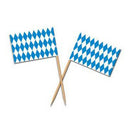 Oktoberfest Decorations: Appetizer Picks - Bavarian Blue White Checkers, Bayern, Cocktail Decorations, German, Germany, Oktoberfest, PS- Oktoberfest Decorations, PS- Oktoberfest Essentials-All OKT Items, PS- Oktoberfest Table Decor, PS-Party Supplies, Tableware