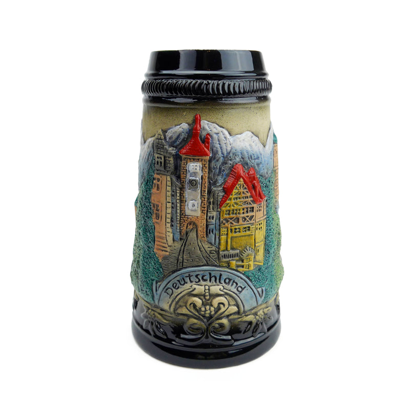 Bavarian Mountain Village German Beer Stein