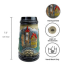 Bavarian Mountain Village German Beer Stein
