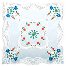 Edelweiss Round Tablecloth Lace Applique - Below $10, Collectibles, CT-700, Edelweiss, General Gift, German, Germany, Home & Garden, Linens, PS- Oktoberfest Decorations, PS-Party Supplies, Table Linens, Tablecloths, Tableware - 2 - 3 - 4