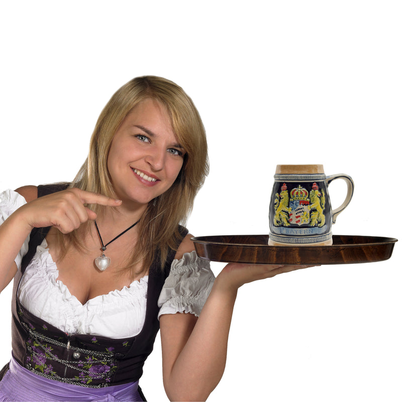 Bayern Coat of Arms Engraved German Beer Stein